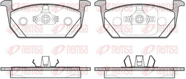 Комплект гальмівних накладок, дискове гальмо, Remsa 1710.00