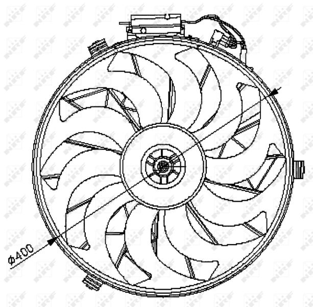 NRF ventilátor, motorhűtés 47028