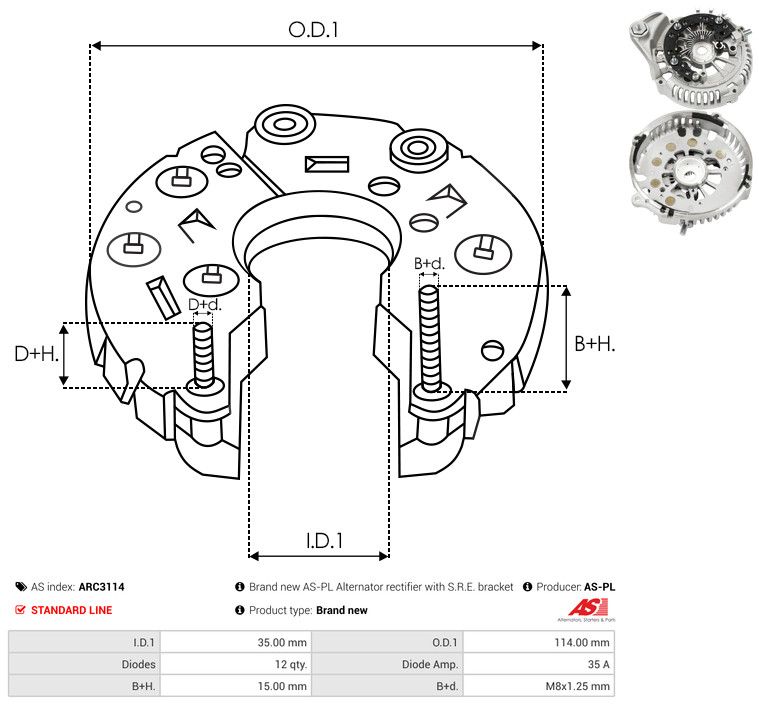 Kaitsekate, generaator, AS-PL ARC3114