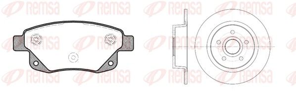 Комплект гальма, дискове гальмо, Remsa 81252.01