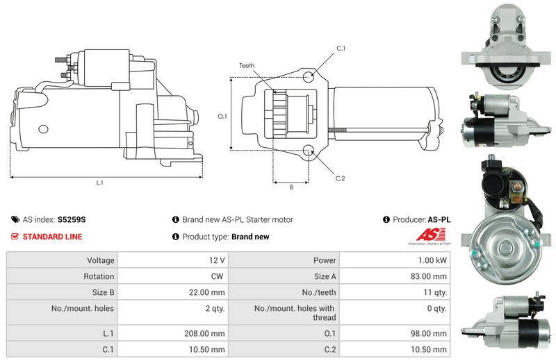 AS-PL S5259S Starter