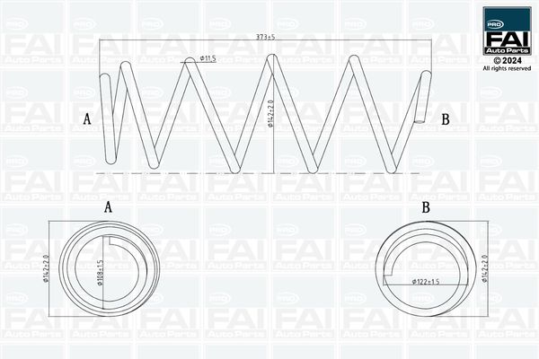 FAI Autoparts Suspension Spring FPCS172