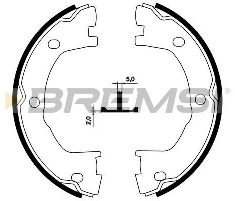 Комплект гальмівних колодок, стоянкове гальмо, Bremsi GF0183