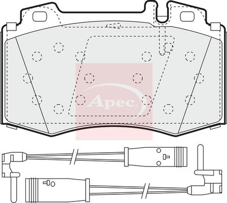 APEC Brake Pad Set, disc brake PAD1535