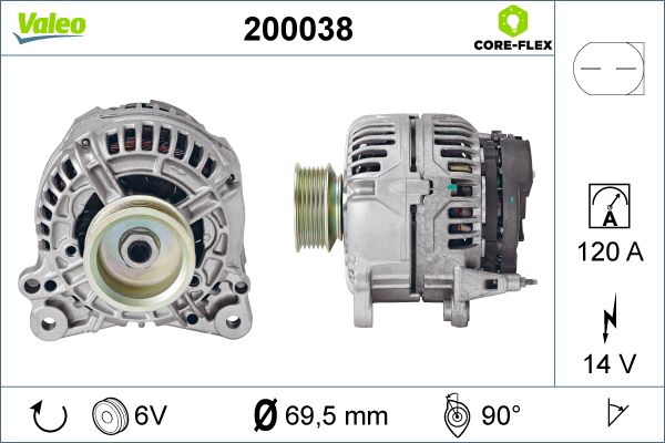 VALEO Dynamo / Alternator 200038