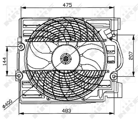 NRF 47029 Fan, engine cooling