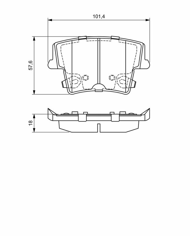 Piduriklotsi komplekt, ketaspidur, BOSCH 0 986 494 678