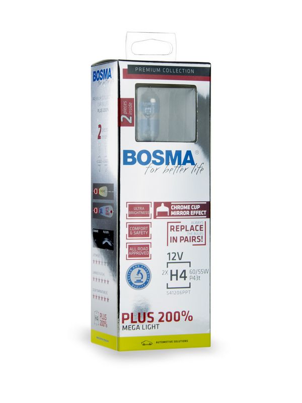 BOSMA 7718 - Lemputė H4 12V 60/55W