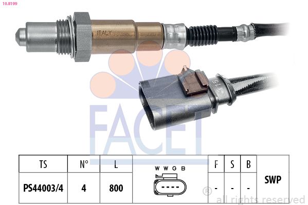 Кисневий датчик, Facet 10.8199