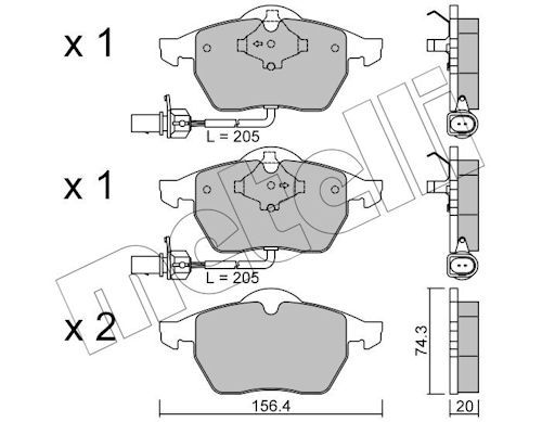 Plaquettes+de+frein+à+disque METELLI 22-0181-3