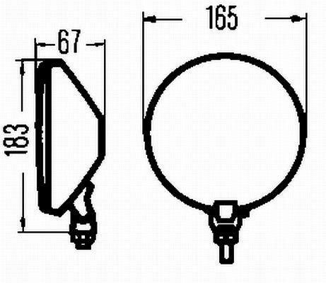 HELLA 1F4002608-001 High Beam Headlight