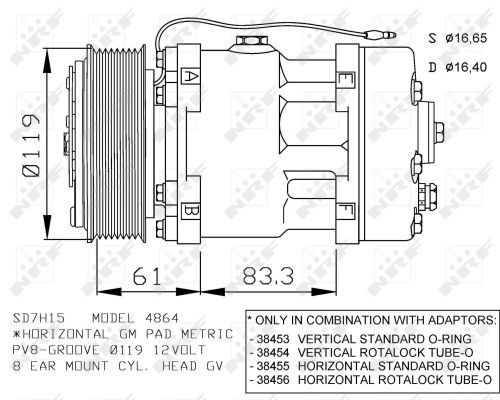 NRF 32286 Compressor, air conditioning