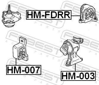 FEBEST HM-FDRR Mounting, engine