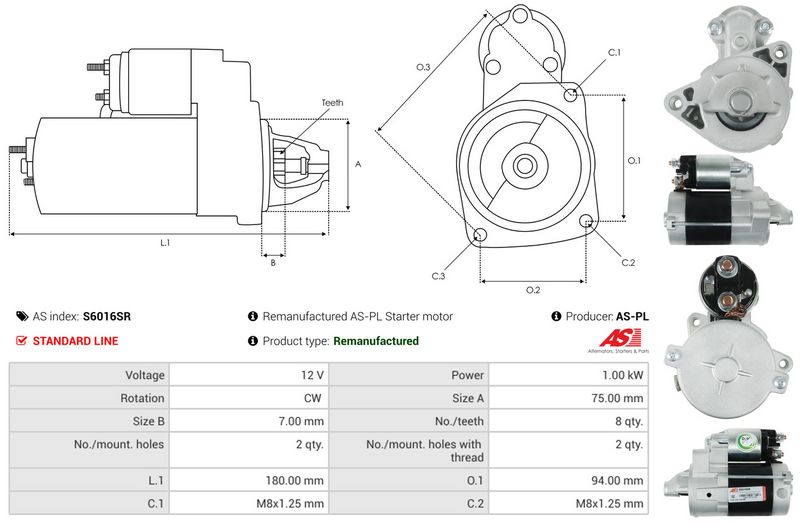 AS-PL S6016SR Starter