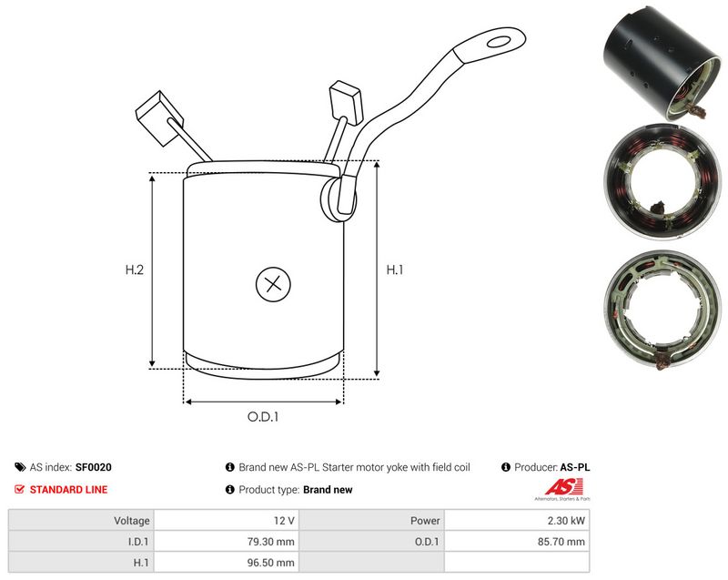 AS-PL SF0020 Field Winding, starter