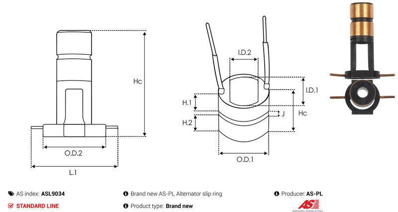 Rõngas, generaator, AS-PL ASL9034