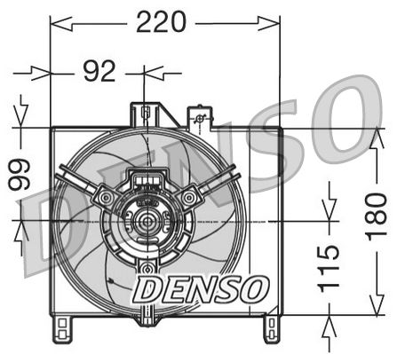 DENSO ventilátor, motorhűtés DER16002