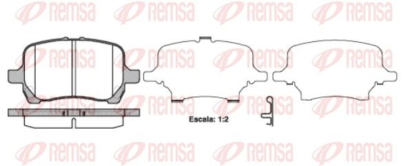 REMSA CHEVROLET Гальмівні колодки передні HHR 2.4 06-