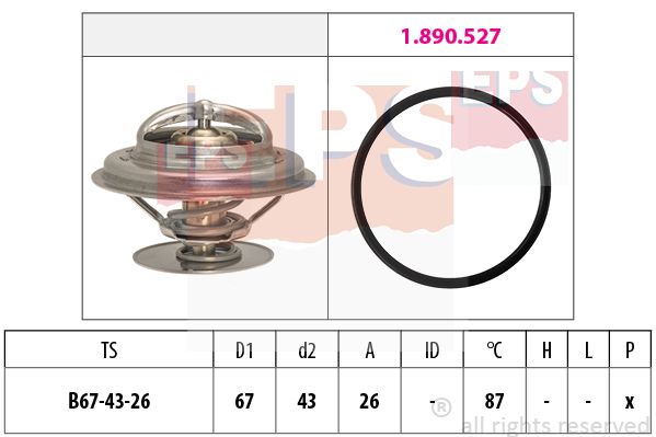 Термостат, охолоджувальна рідина, 87°C, Eps 1880385