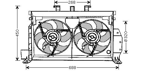 AVA QUALITY COOLING ventilátor, motorhűtés CN7521
