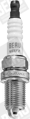 Свічка запалювання, 1-масовий електрод, з пласкою ущільнювальною поверхнею, Ultra 14FR-7DU2 (к-т. 4шт..), Beru Z193SB