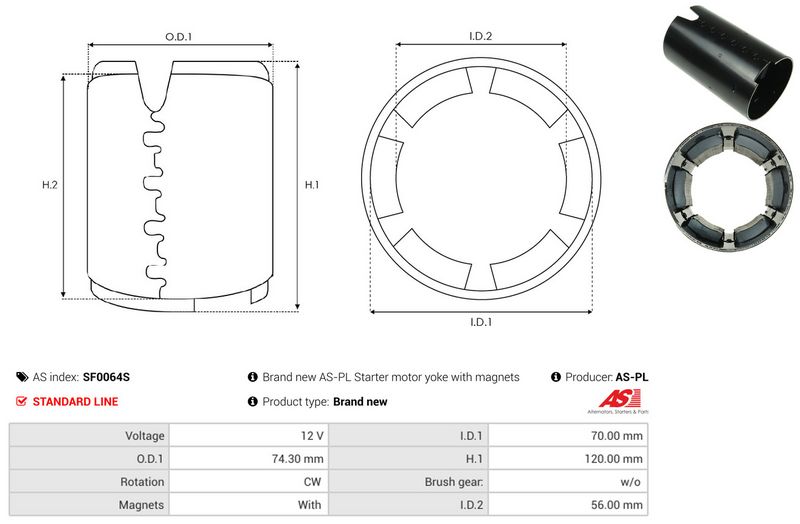 Mähis, starter, AS-PL SF0064S