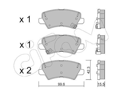 Set placute frana,frana disc 822-1166-0 CIFAM