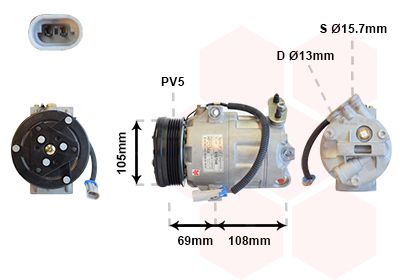 KOMPRESSOR KLIMAANLAGE VAN WEZEL 3700K373