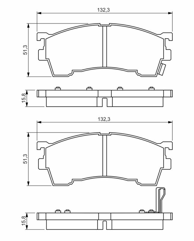 Set placute frana,frana disc 0 986 495 265 BOSCH