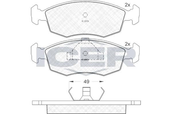 ANDEL 180543 - Brake Pad Set, disc brake