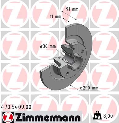 Гальмівний диск, Zimmermann 470.5409.00