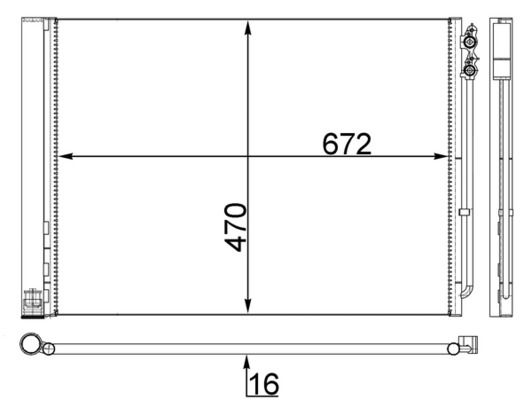 MAHLE kondenzátor, klíma AC 567 000S