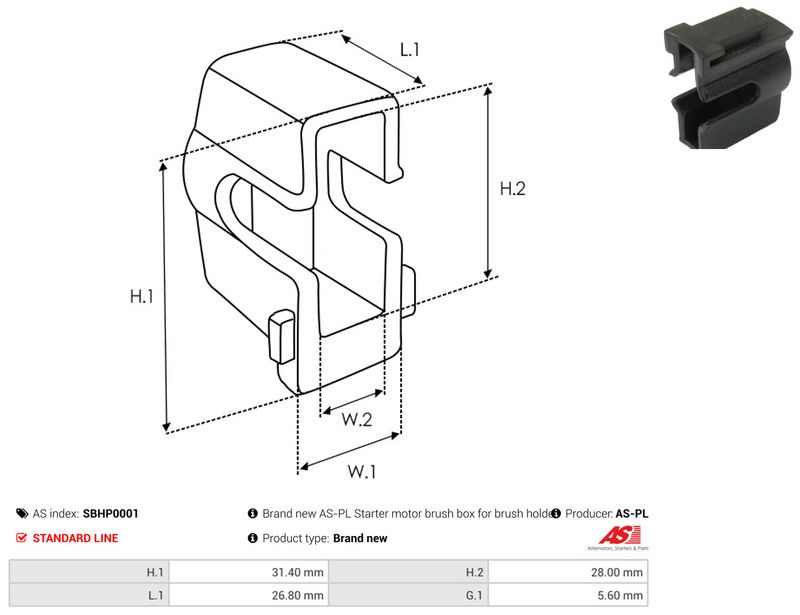 AS-PL SBHP0001 Repair Kit, starter