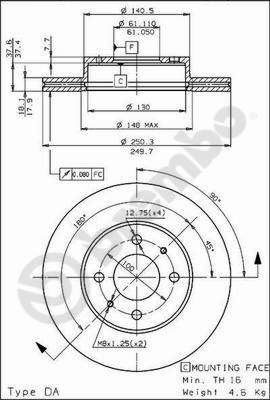 BREMBO 09.5746.10 Brake Disc