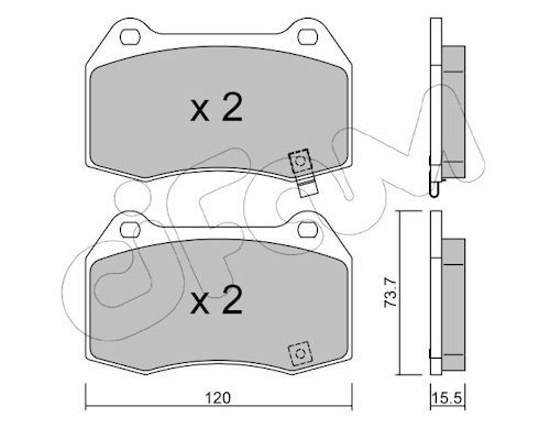 Set placute frana,frana disc 822-738-0 CIFAM