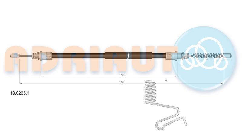 Тросовий привод, стоянкове гальмо, Adriauto 13.0265.1