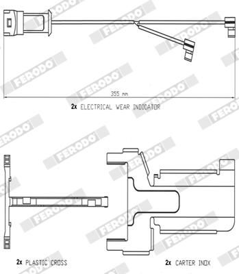 Výstražný kontakt, opotřebení obložení FAI134
