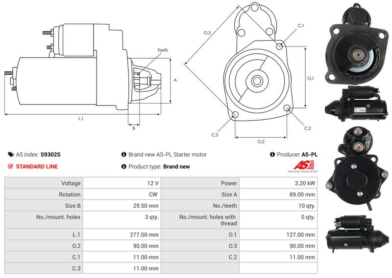 AS-PL S9302S Starter