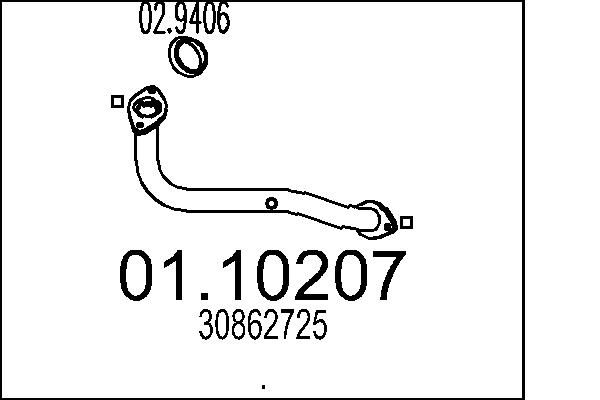 MTS kipufogócső 01.10207