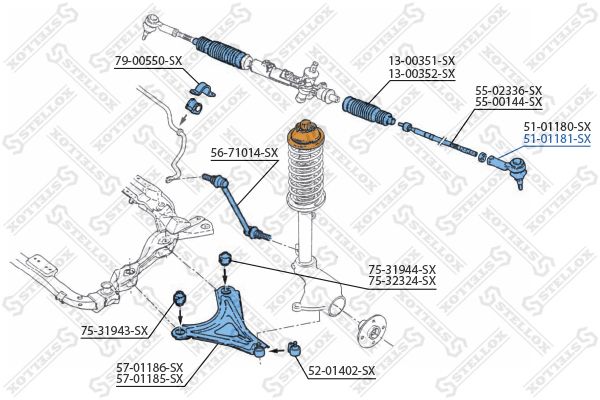 STELLOX 51-01181-SX Tie Rod End
