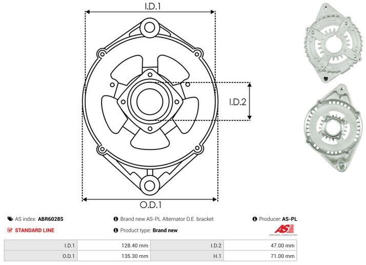 Kaitsekate, generaator, AS-PL ABR6028S