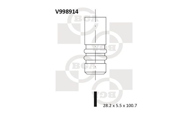 Впускний клапан, Bg Automotive V998914