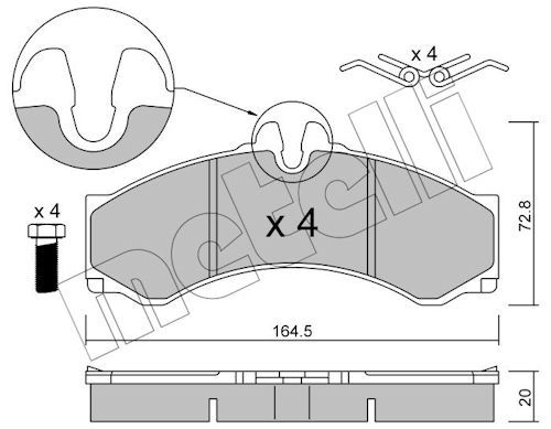 Plaquettes+de+frein+à+disque METELLI 22-0262-1