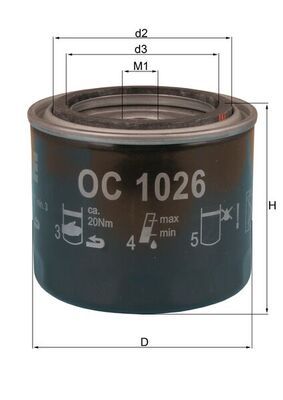 MAHLE olajszűrő OC 1026