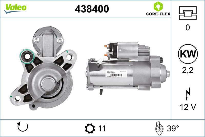 VALEO Startmotor / Starter 438400