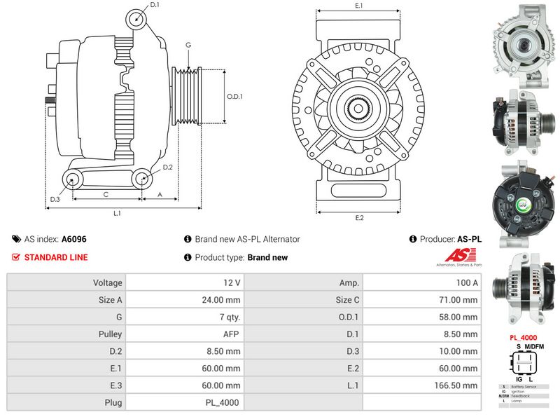 AS-PL A6096 Alternator