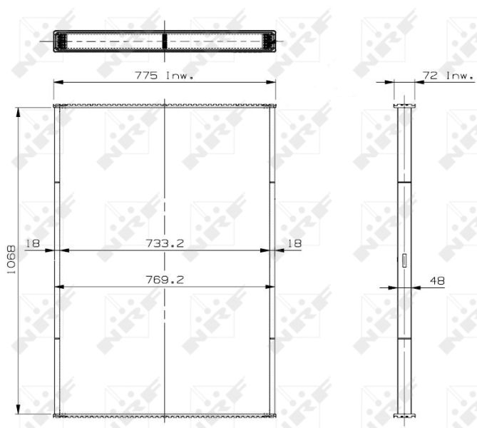 Сітка радіатора, система охолодження двигуна, Nrf 29559