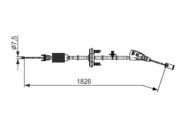 BOSCH Trekkabel, parkeerrem 1 987 482 795