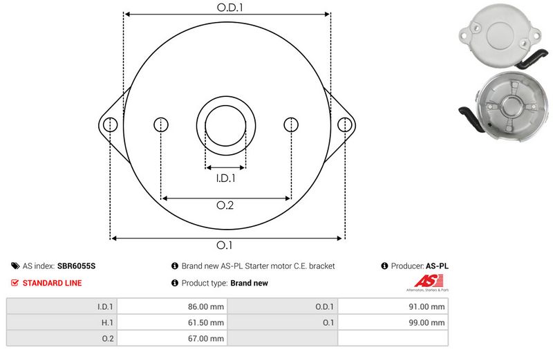 Starterikaas, Karburaator, AS-PL SBR6055S