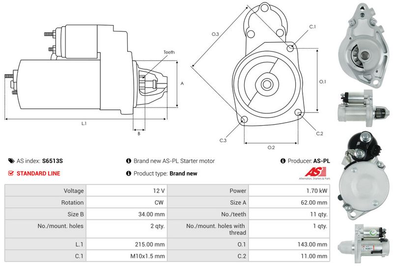AS-PL S6513S Starter